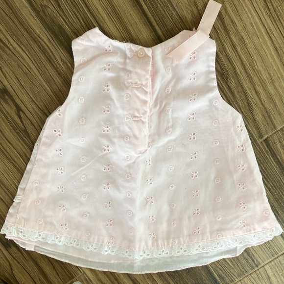 Vtg Pink Eyelet Baby Dress and Socks - Picture 3 of 7
